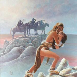 Nouvelle couverture de l'album "L'île des rois maudits" de la série BD Tristan le ménestrel aux Éditions de La Fibule. Huile sur toile de lin sur châssis bois.